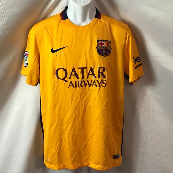 Nike Barcelona FCB 2015 #1 Activewear Athletic Sport Cut Soccer Jersey - Picture 1 of 9